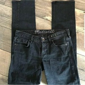 Madewell Rail Straight Black Jean 27×32 Denim